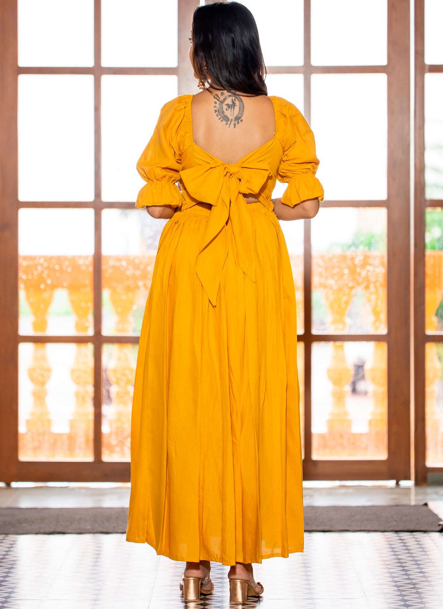 Yellow Long Stylish Maxi Dress