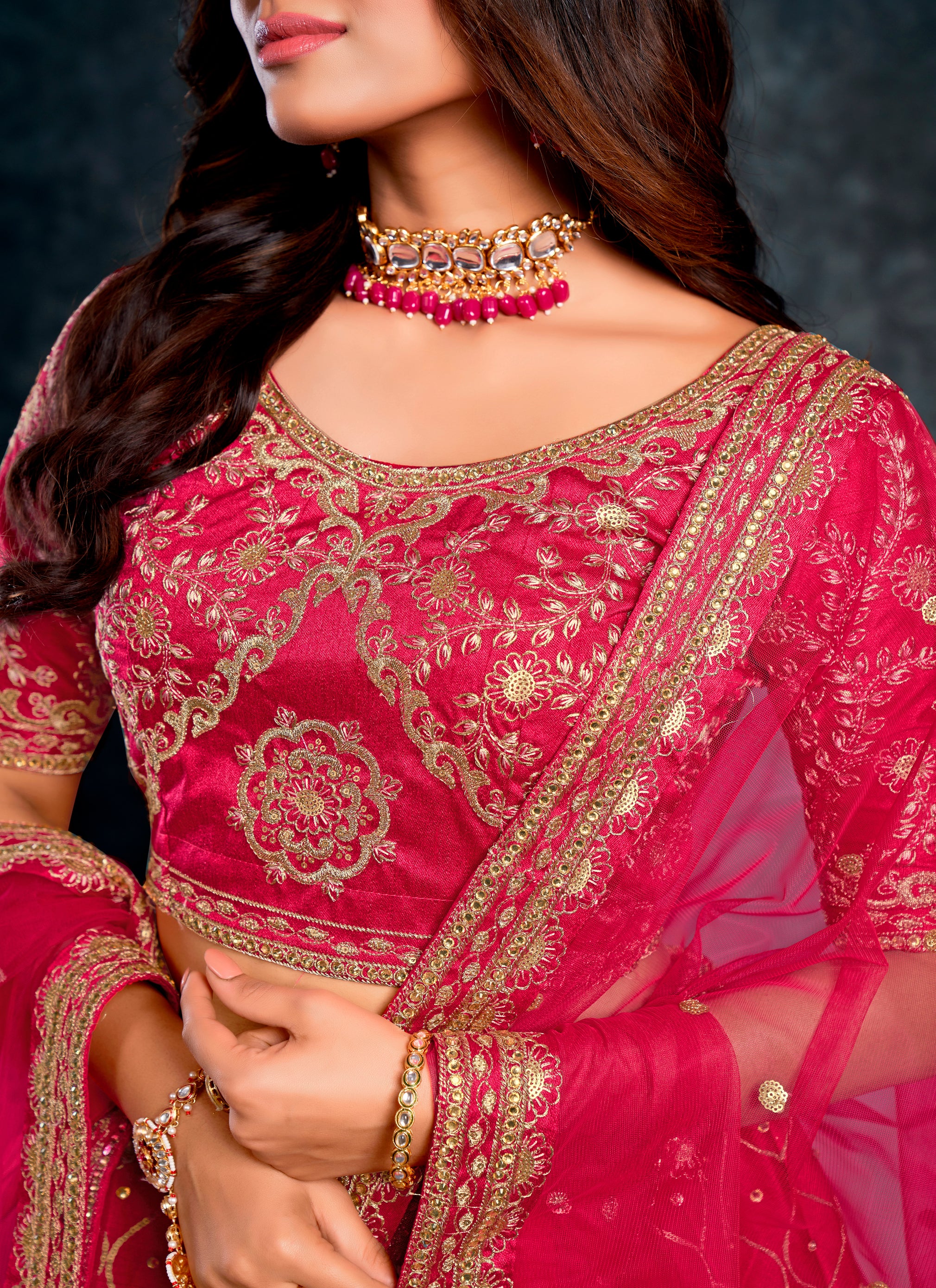 Pink Bridal Lehenga Online at Best Price - Rutbaa