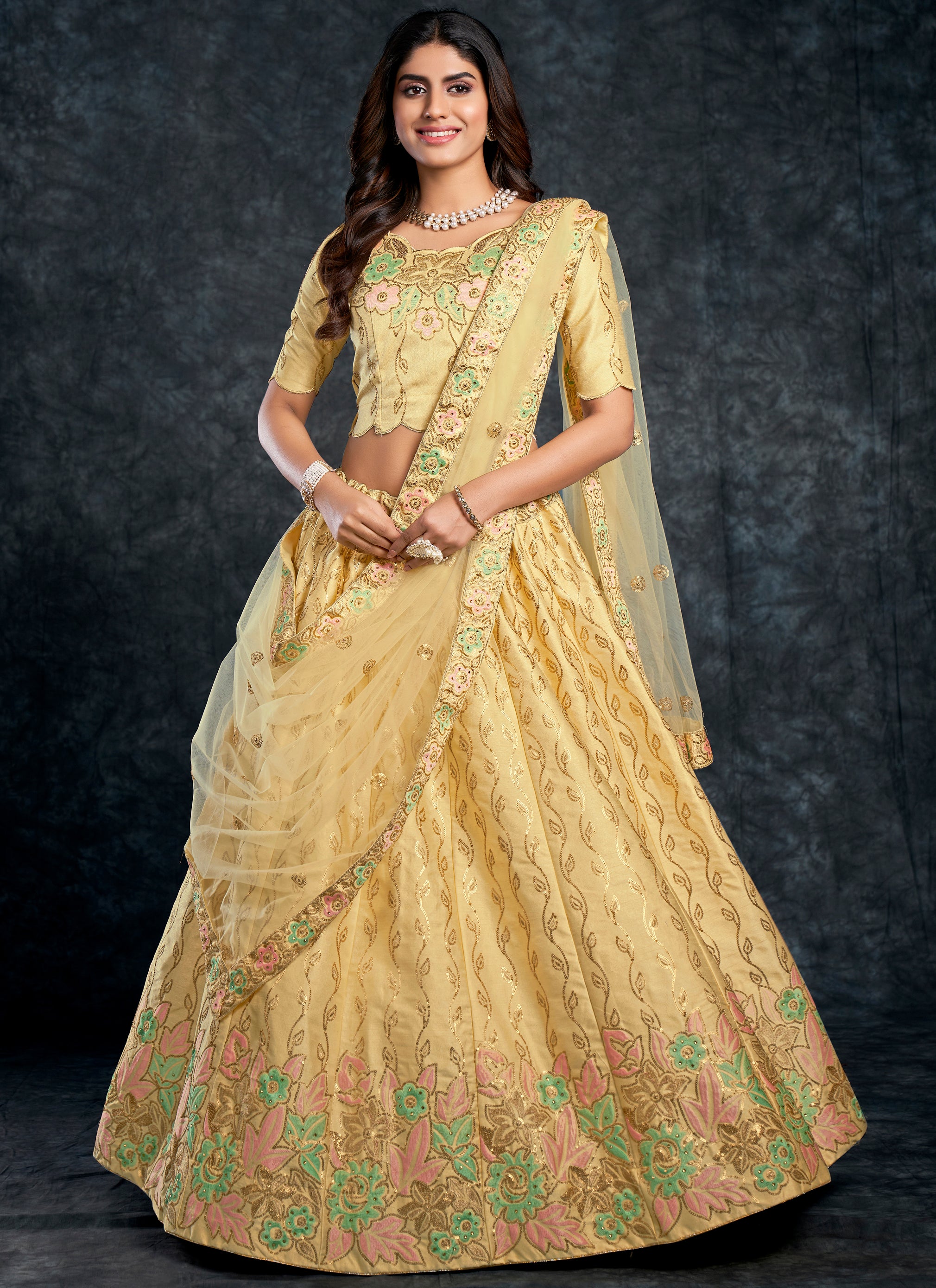 15 Trending Yellow Lehenga Choli Designs for Traditional Look | Designer lehenga  choli, Choli designs, Indian outfits lehenga