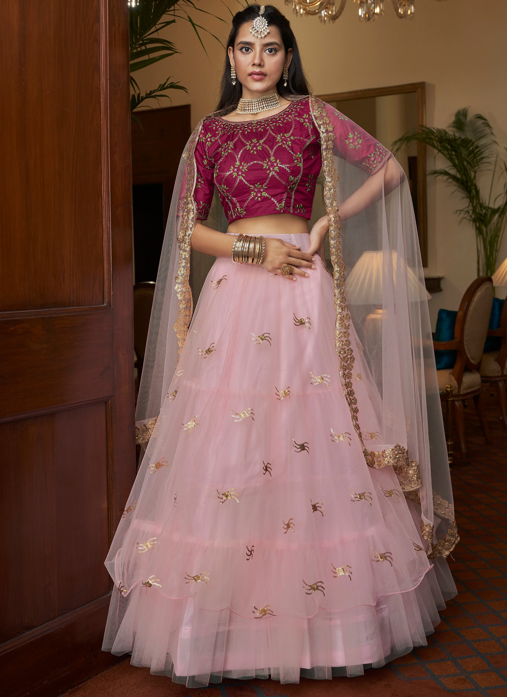 Buy Light Pink Lehenga Choli for Women Indian Party Wear Lengha Choli  Designer Wedding Outfits Readymade Lehenga Choli Reception Ghagra Choli  Online in India - Etsy