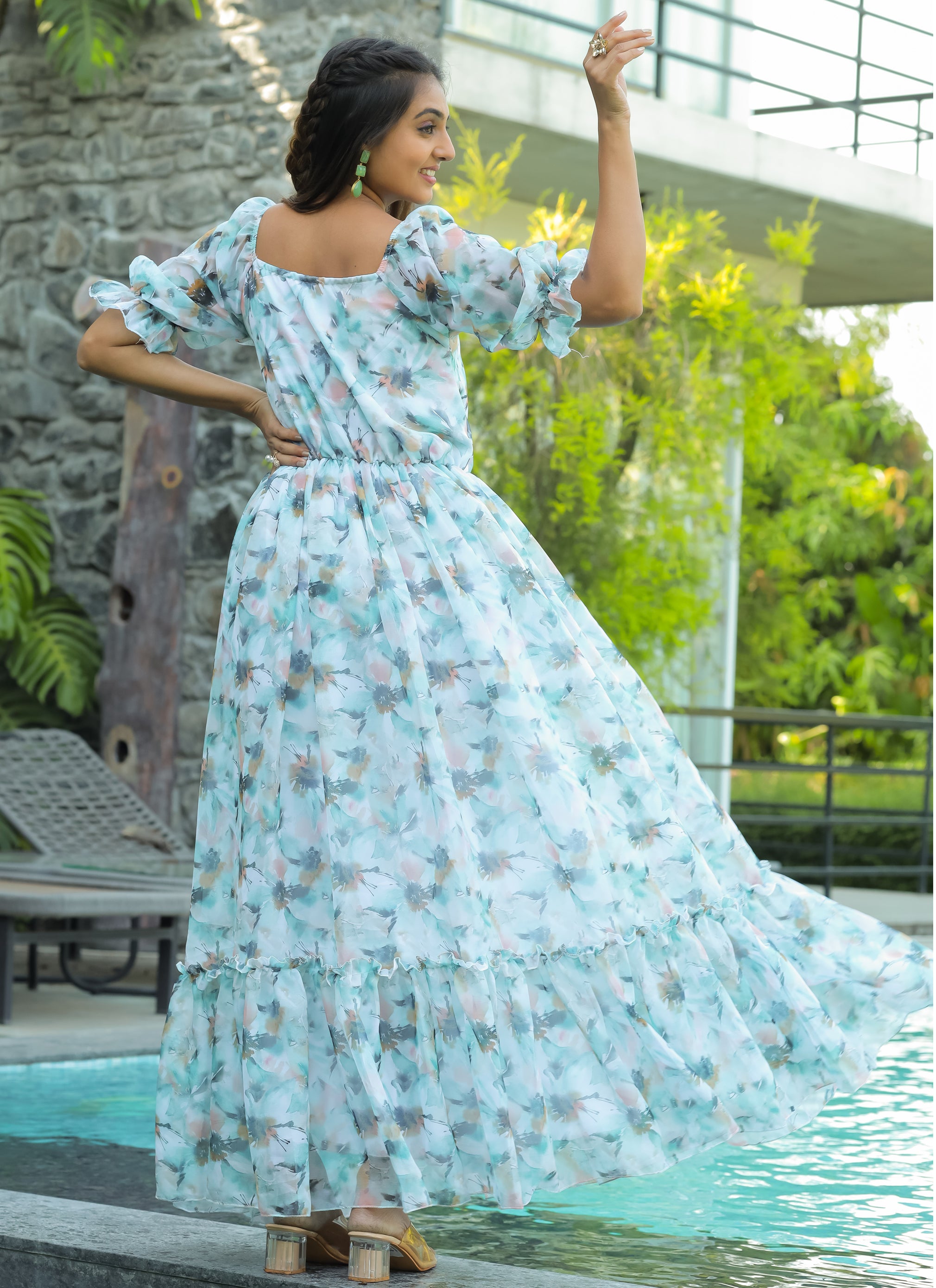 NK DESIGN Women Gown White Dress - Buy NK DESIGN Women Gown White Dress  Online at Best Prices in India | Flipkart.com