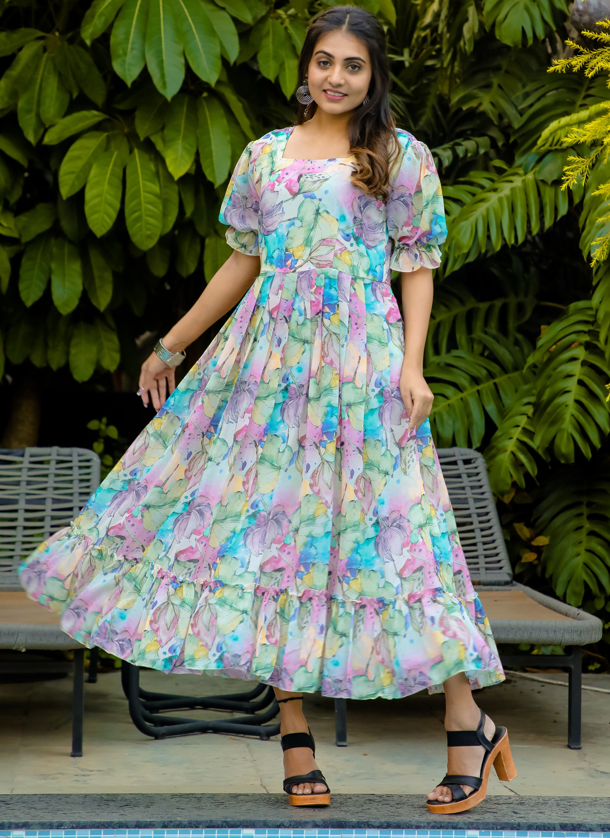 Beautiful Indian Party Wear Dresses Dupatta Gown Elegant Designer Western  Dress | eBay